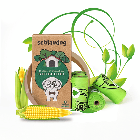 schlaudog Kotbeutel - 100% biologisch abbaubar, reißfest und tropfsicher